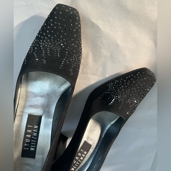 6 STUART WEITZMAN elegant heels pumps SPAIN platinum sparkle glam bling holiday - Picture 14 of 16